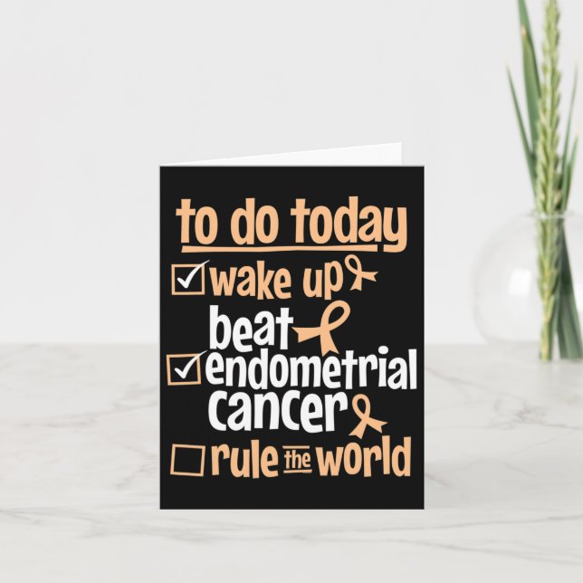 Fun Beat Endometrial Cancer Rule The World - Survi Card (Front)