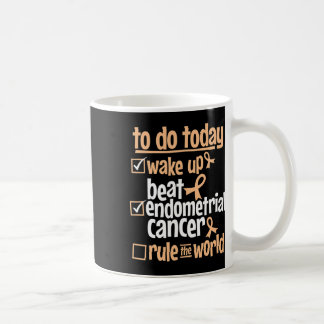 Fun Beat Endometrial Cancer Rule The World - Survi Coffee Mug