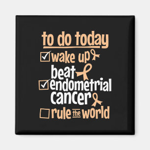 Fun Beat Endometrial Cancer Rule The World - Survi Magnet