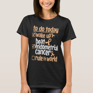 Fun Beat Endometrial Cancer Rule The World - Survi T-Shirt