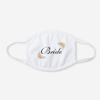 Fun Beautiful Bride White Cotton Face Mask