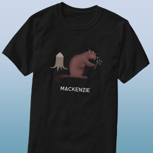 Fun Beaver Personalised Name T-Shirt