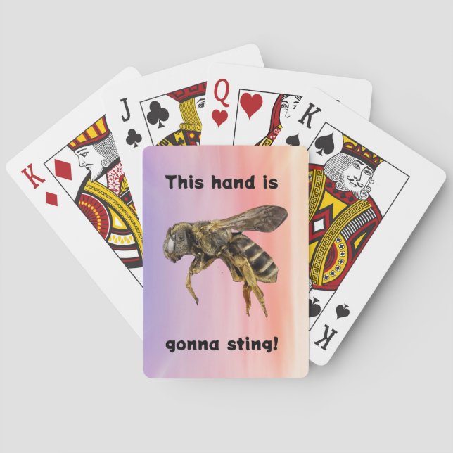 Fun Bee Cards Hand is Gonna Sting (Back)
