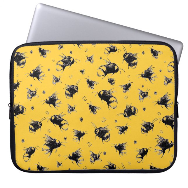 Fun Bee Laptop Case | Birthday Gift for Her & Mum  (Front)