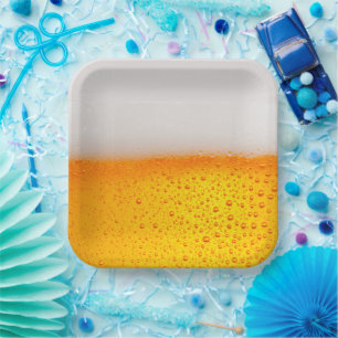 Fun Beer Brewery drinking happy hour Party Paper Plate