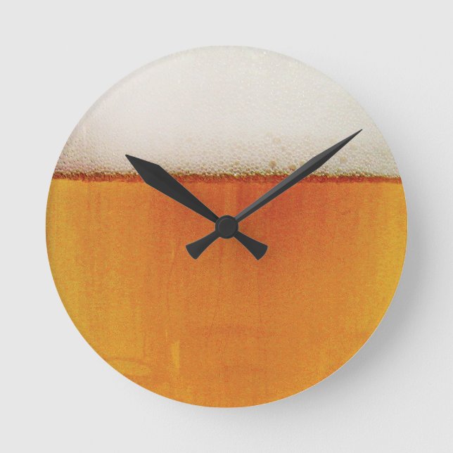 fun beer round clock (Front)