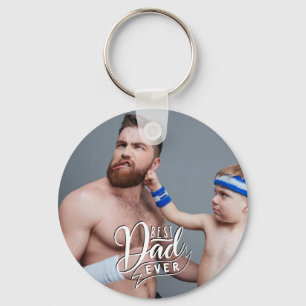 Fun Best Dad Ever Photo Key Ring