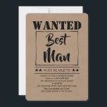 Fun Best Man Groomsman Proposal  Invitation<br><div class="desc">Funny proposal card for best man,  groomsman</div>