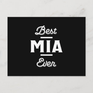 Fun Best Mia Ever Cool Personalised First Name Gif Postcard