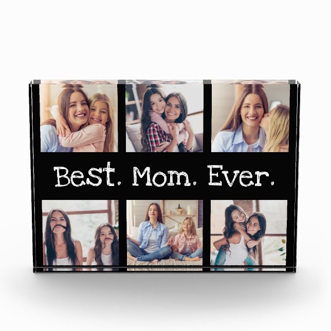 Fun Best Mum Ever 6 Photo Collage Personalised (Front)