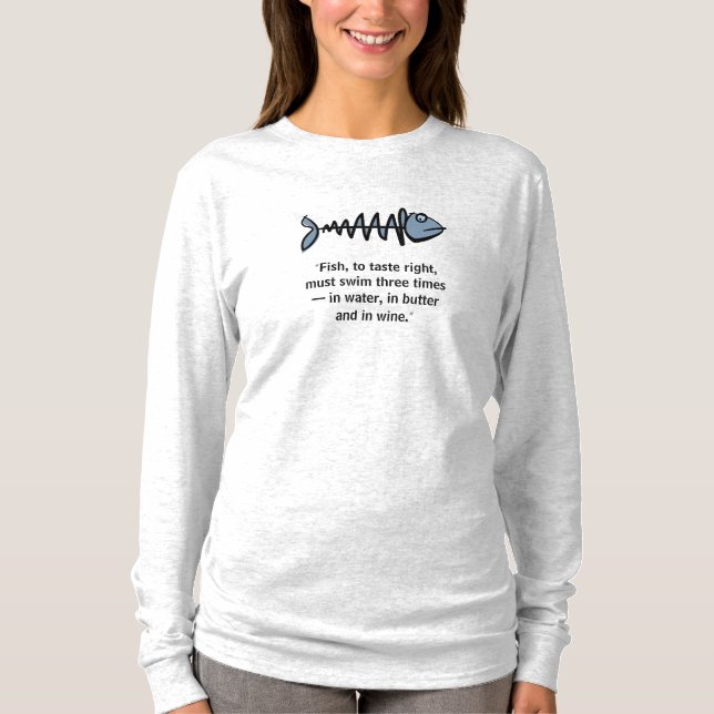 Fun "Best Tasting Fish'" Long-sleeved T-Shirt (Front)