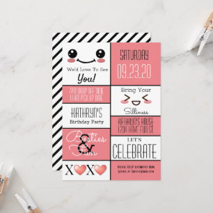 Fun Bestie's Birthday Invitation