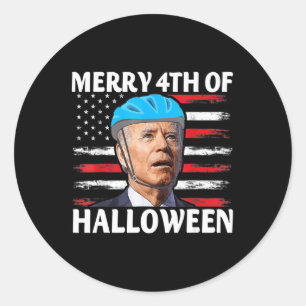 Fun Biden Dazed Merry th July Happy Halloween Bide Classic Round Sticker