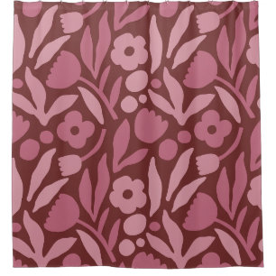 Fun Big Flower Bold Colour Shower Curtain