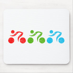 Fun biking illustrator mouse mat