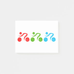 Fun biking illustrator post-it notes