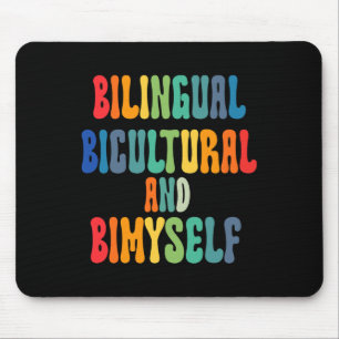 Fun Bilingual Bicultural And Bimyself ASL Deaf Awa Mouse Mat