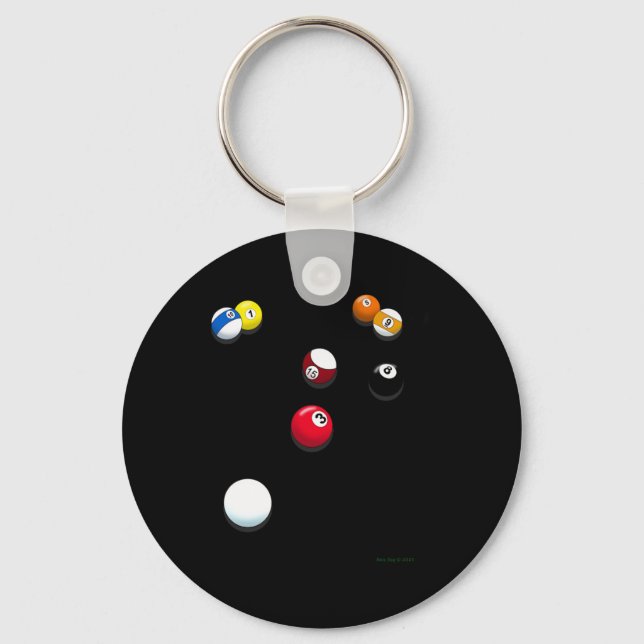 Fun Billiards Pool Table  Key Ring (Front)
