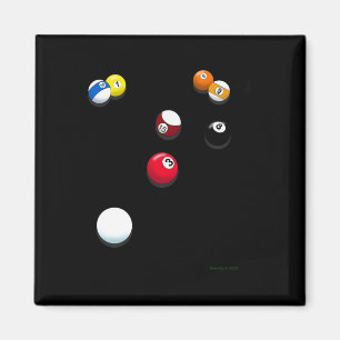 Fun Billiards Pool Table  Magnet