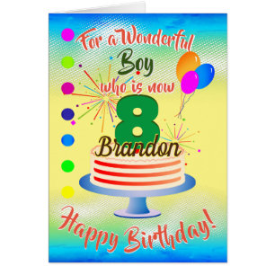 FUN BIRTHDAY BOY BLUE / YELLOW PERSONALIZED