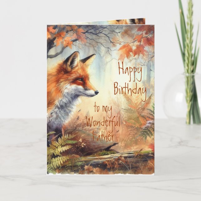 Fun Birthday Father Proud of Animal Nature Card (Front)