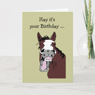 Fun Birthday Long in the Tooth Horse Humour Card