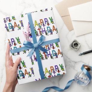 Fun Birthday Mice Wrapping Paper