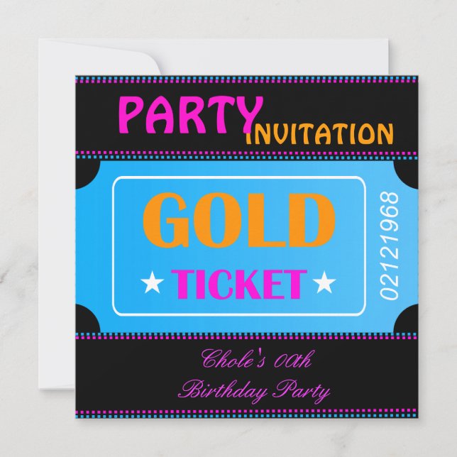 Fun Birthday Party Girls Teen Tweens Hot Pink Invitation (Front)