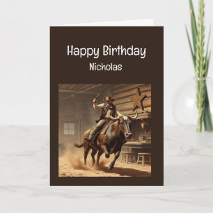 Fun Birthday Western Wild West Humour Card