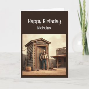 Fun Birthday Western Wild West Humour Card