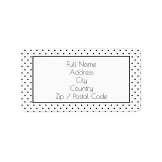 Fun Black and White Polka DoT Address Labels