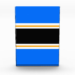 Fun Black Bright Blue Yellow White Racing Stripes Photo Block