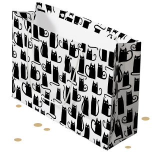 Fun Black Cat Large Gift Bag