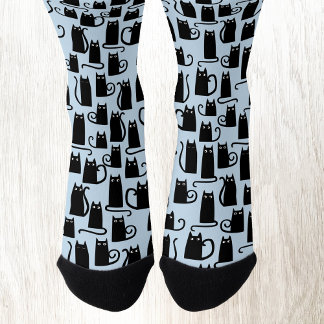 Fun Black Cat Socks