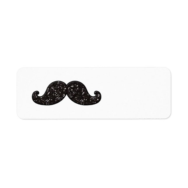 FUN BLACK GLITTER MUSTACHE (Front)