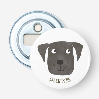 Fun Black Labrador Retriever Dog Personalised Bottle Opener