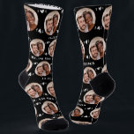 Fun Black Newlyweds Photo Pattern Socks<br><div class="desc">These fun black newlyweds photo pattern wedding dress or casual socks feature the couple's photo and white hearts in an offset pattern and their names and wedding date! These are perfect for the groom as he walks down the aisle, as a gift for the bride, as a bridal party favour,...</div>