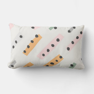 Fun Black Spotted Lumbar Pillow