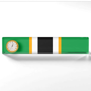Fun Black White Yellow Wide Green Racing Stripes Nameplate