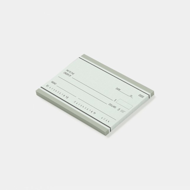 Fun "Blank Rain Checks" Post-it Notes (Angled)