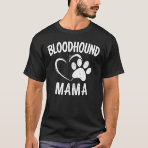 Fun Bloodhound Mama Pet Apparel Dog Mum T-Shirt