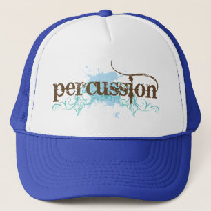Fun Blue Percussion Music Gift Trucker Hat