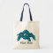 Fun blue spider kids named id library tote bag