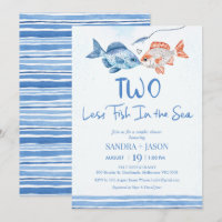Fun Blue Two Less Fish Sea Bridal Couples Shower