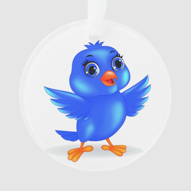Fun Bluebird of Happiness 3 Ornament (Front)