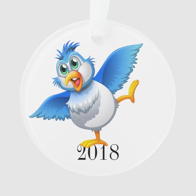 Fun Bluebird of Happiness for EVERYONE Ornament (Front)
