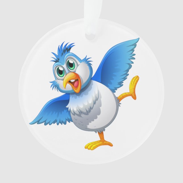 Fun Bluebird of Happiness Ornament (Front)