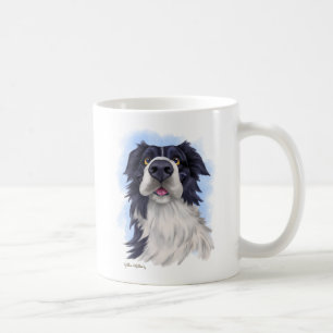Fun Boarder Collie Cartoon Coffee Mug