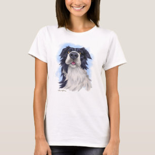 Fun Boarder Collie Cartoon T-Shirt
