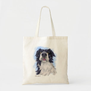 Fun Boarder Collie Cartoon  Tote Bag